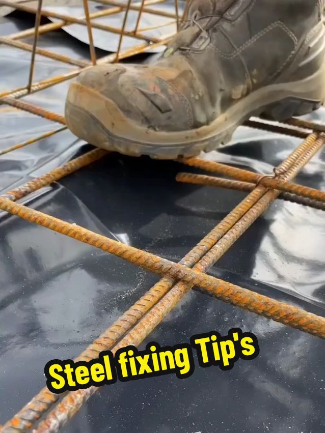 Steel fixing Tip's #steel #steelers #steelwork #fyp #constructionsite #civilengineering #construction #architecture #fypage #homedecor #foryou 