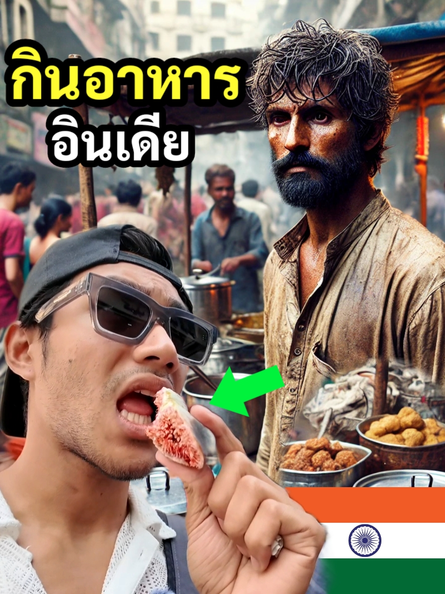 ลองกินอาหารอินเดีย ข้างทาง #india #อินเดีย #kabib 