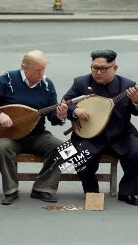 Donald Trump and Kim Jong Un street performers😂 #halilibrahim #funny #putin 
