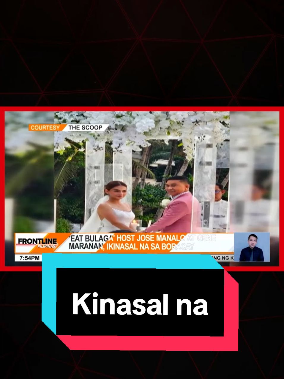 Ikinasal na si #EatBulaga host #JoseManalo at dating EB Babes member na si #GeneMaranan. #News5 #FrontlinePilipinas #NewsPH #EntertainmentNewsPH 