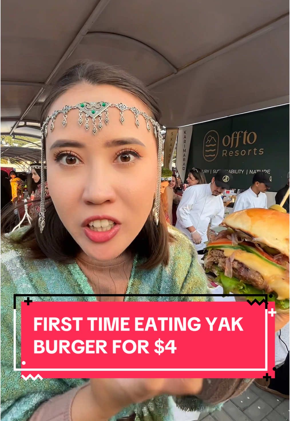 😱Is it COMMON TO EAT YAK burger in PAKISTAN?😱 🇵🇰 . . . . . #pakistan #travelpakistan #explorepakistan #discoverpakistan #pakistanculture #foreignerinpakistan #womeninpakistan #paktourism #pakistantourism #tiktok  #tiktokrec #rectiktok  #rec2024 #reccomendation #travelwithbalnur #balnurpakistan #denispakistan #kazakhstan #pakistanzindabad #foryou 