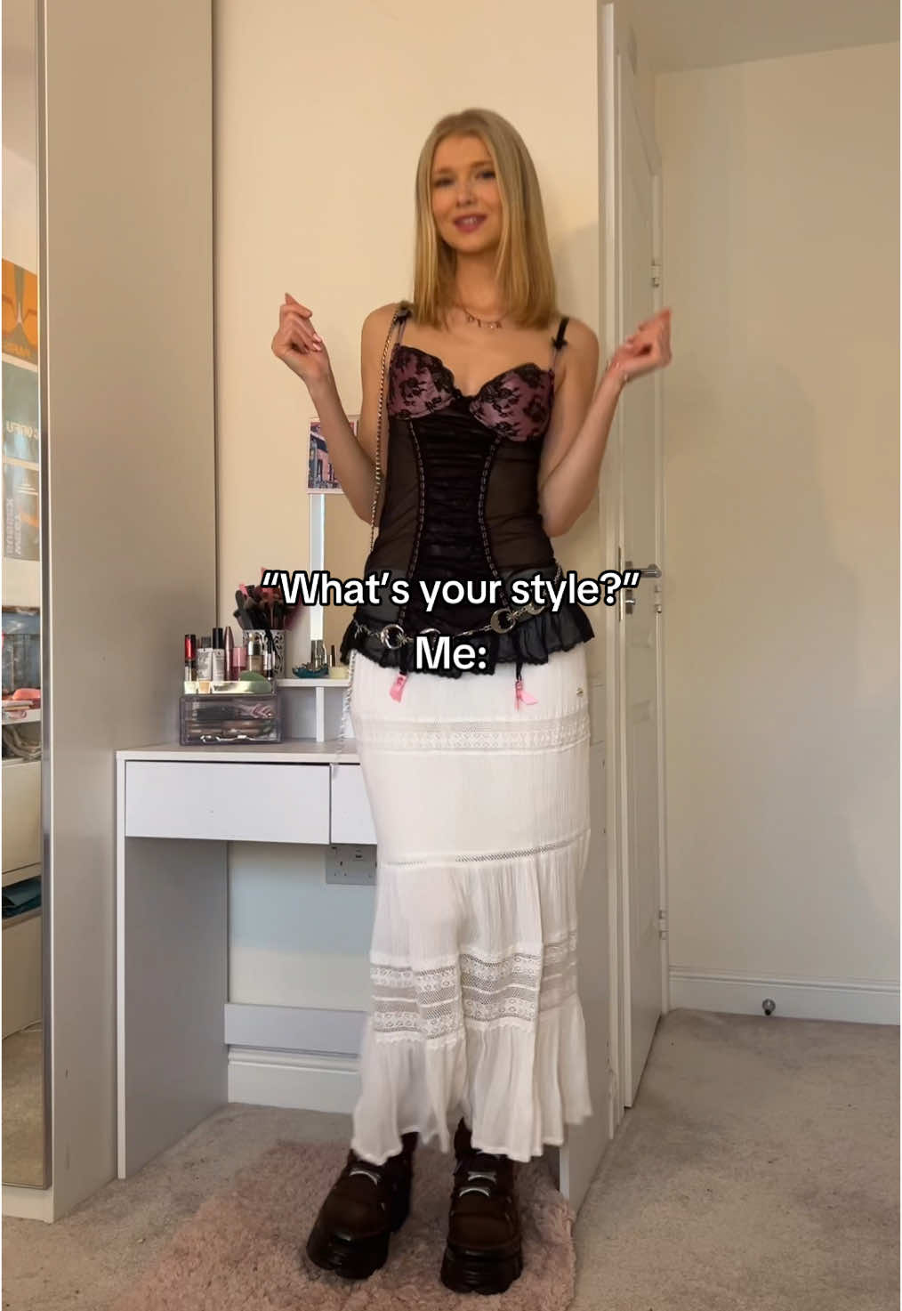 Life’s too boring to not switch it up💁‍♀️ #style #fashion #fashiontrends #2024fashion #2024fashiontrends #styling #y2kfashion #altfashion #outfitinspo #outfitinspiration #whatsyourstyle #y2k #mcblingaesthetic #fashionaesthetics #uk #fyp 