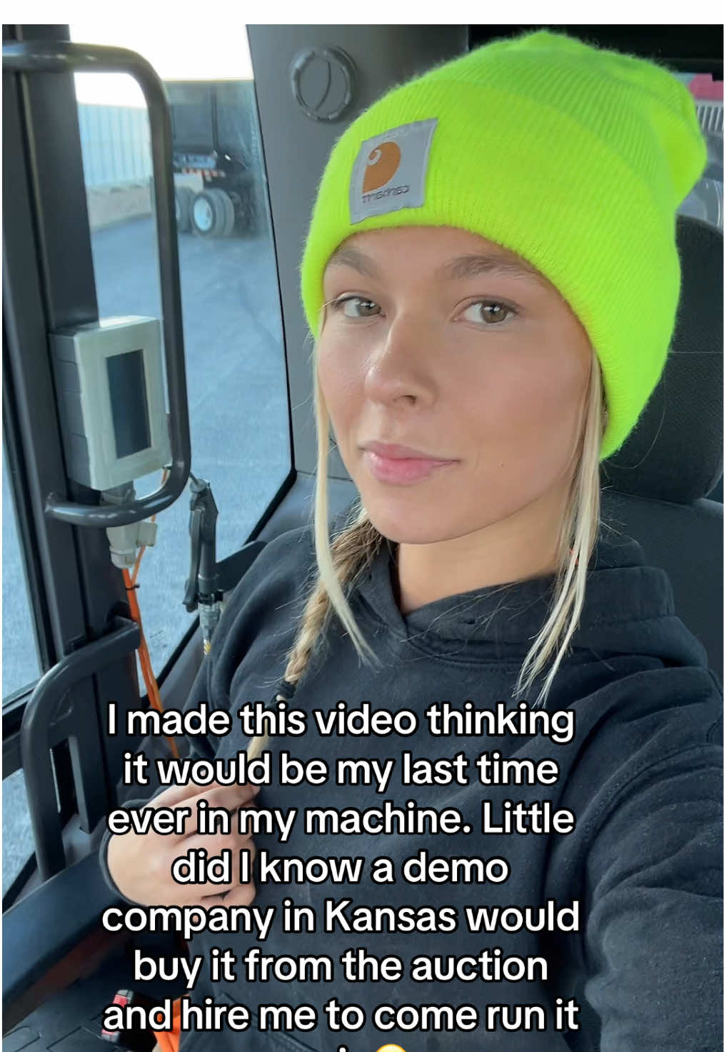 Im still in shock someone local bought it😭 most of our other equipment went out of state🥲#volvo #operator #demolition #heavyequipment #bluecollarfemale 