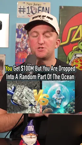 For $100 MILLION DOLLARS, Would You Accept?! #fyp #ocean #water #swim #money #debate 