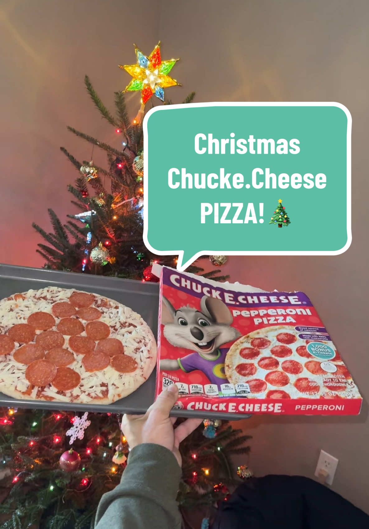 Frozen Chuck E. Cheese Pizza from walmart!🍕🎄 @Dollar Jerky Club #dollarjerkypartner #fyp #fypシ #Foodie #chopelasreviews #foodietiktok #foodvlog #foodvloger #pizza 