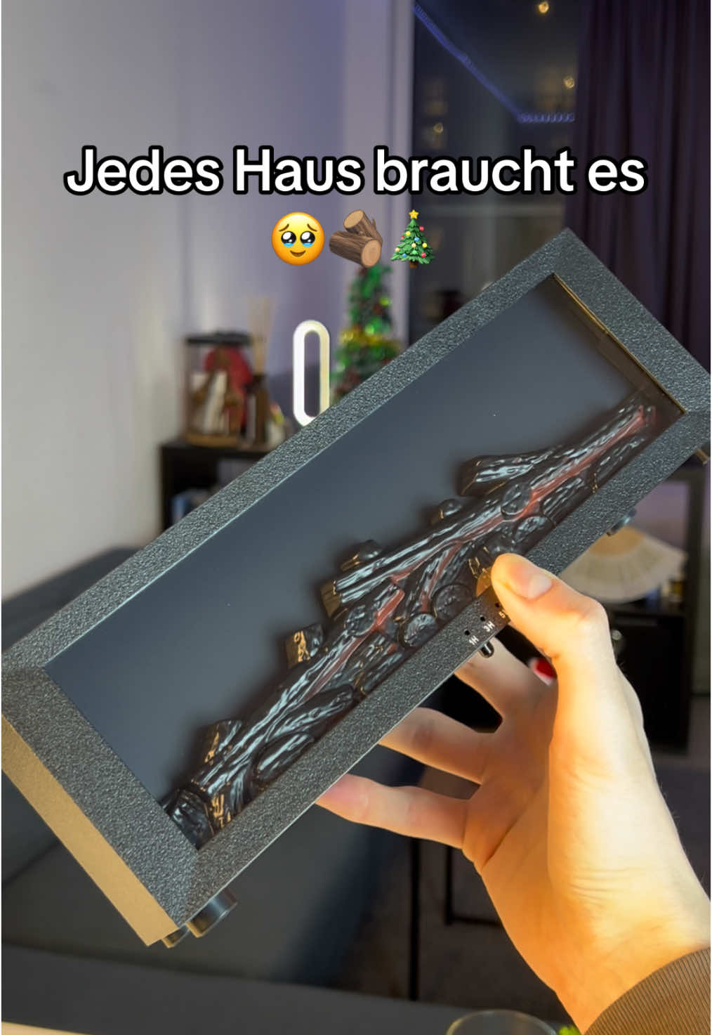 Das ist so gemütlich und bequem ♥️😭✨ #kamin #fireplace #cozy #geschenk #gift #weihnachten #neujahr #newyear #fyp #humidifier #ledlight #ledlights #diffuser