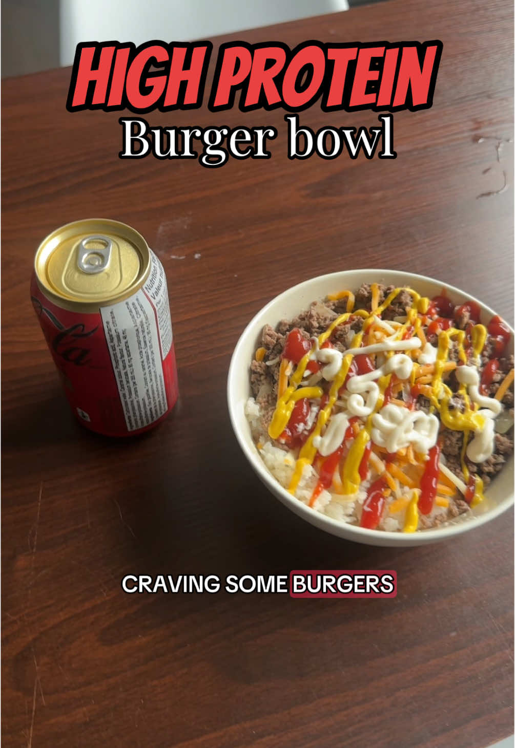 HIGH PROTEIN BURGER BOWL Dm “COACH” for 1-1 Coaching  This burger bowl has 700 calores and 50g of protein helping you stay under your calories for the day and still hit your protein goals!  #cooking #gym #burger #protein #burgerbowl #tasty #lowcalorie #highprotein #cokezero #success #advice #learning 