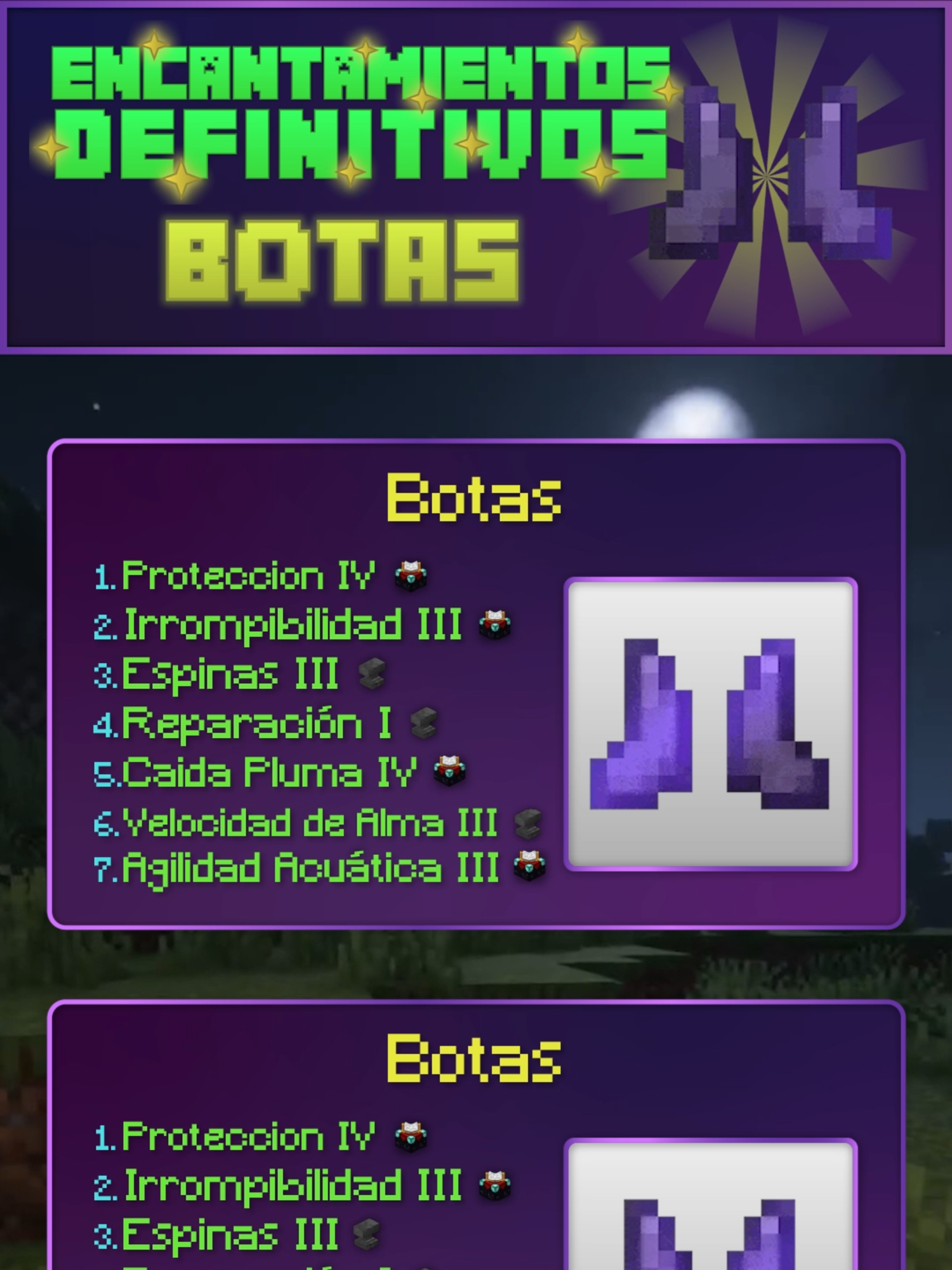 Botas perfectas | Encantamientos definitivos para las Botas | Mejores encantamientos #minecraft #minecraftbuild #minecraftjava #minecraftbedrock #minecraftmemes #gaming