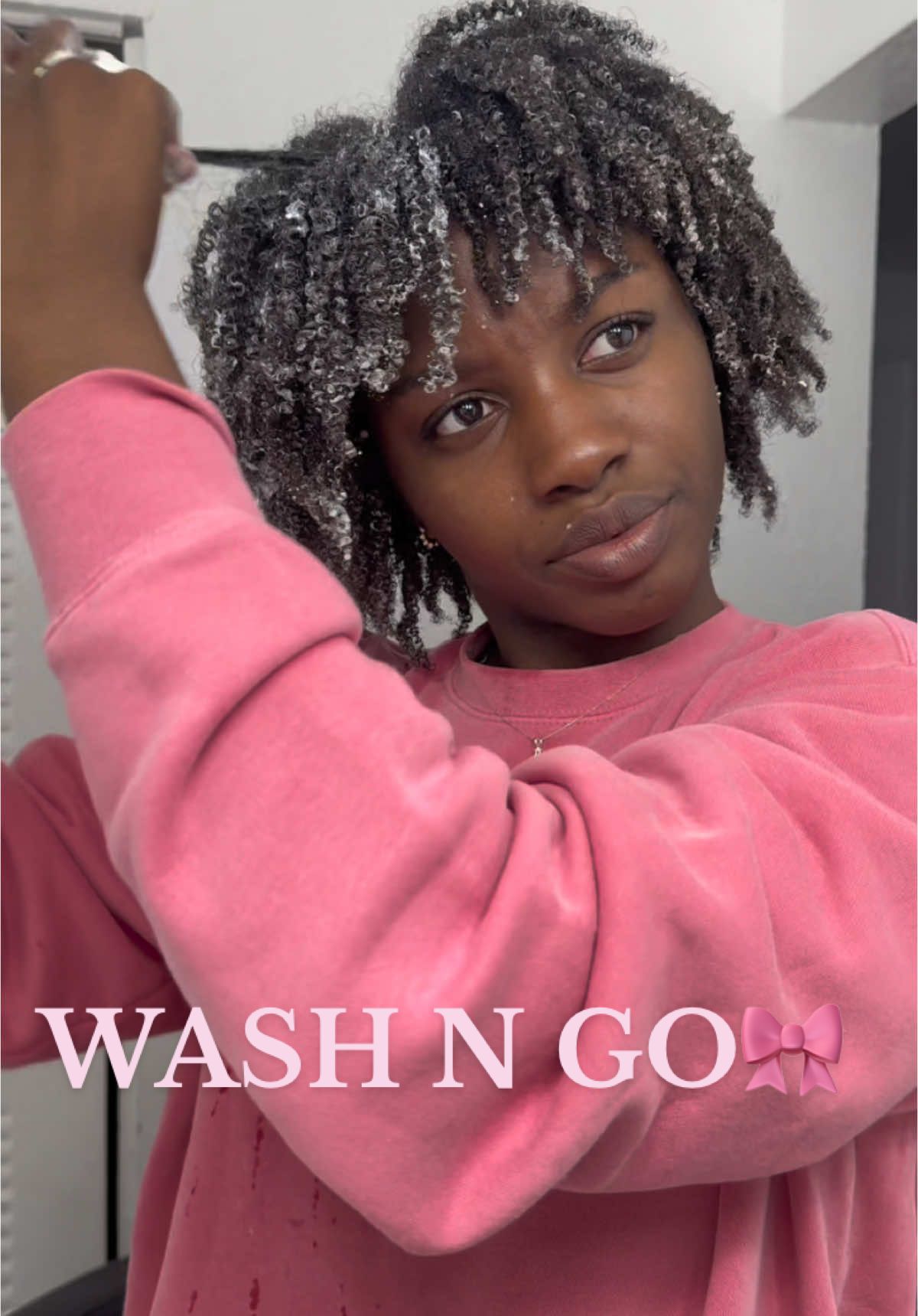 attempting my first ever wash n go on 4c hairrr🫣 @Hairitage by Mindy #washngo#4chair#naturalhair