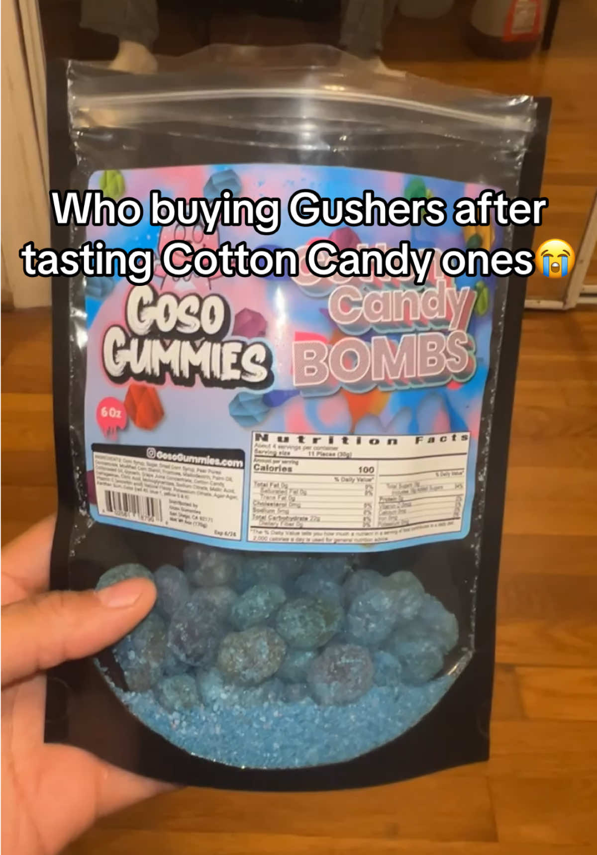 Cotton Candy >> Reg Gushers 😭🚨 #cottoncandy #gushers #cottoncandygushers 