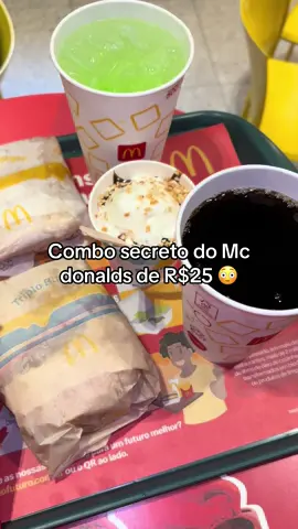 Combo secreto do mc donalds de R$25 😳 #combomcdonalds #mcdonalds #lanche #mclanchefeliz #bigmac #almoco #ondecomeremsp #roleemsp #mequi1000 #dicasdepatricinha 