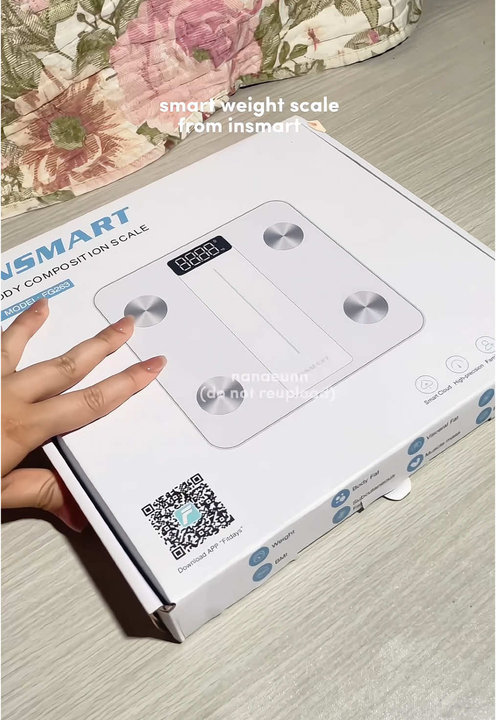 smart weight scale! connect to bluetooth from your phone and your ready to track you bmi! #insmart #weightscale #penimbangdigital 