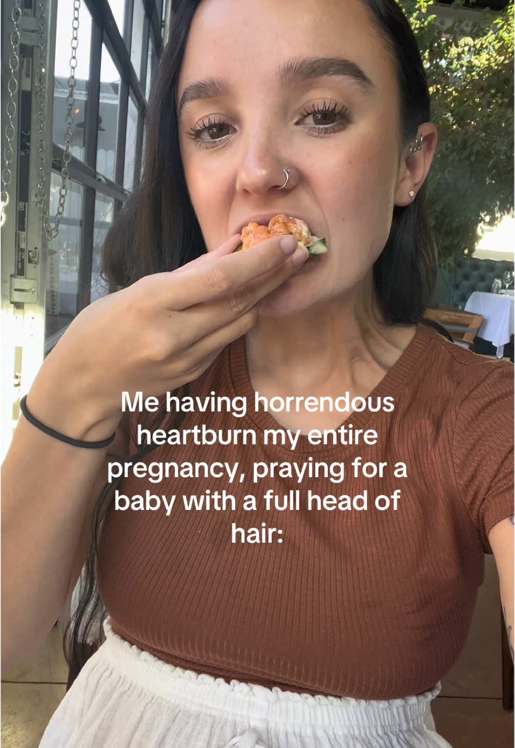 She really came through for me though 😭 #heartburn #heartburninpregnancy #babieswithhair #oldwivestales 