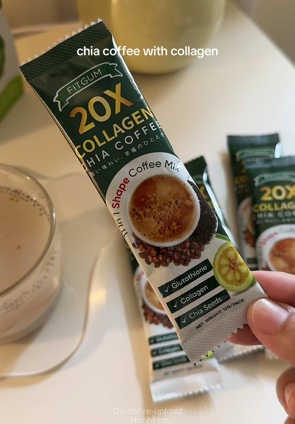 When you’re a coffee lover at the same time gusto mo din pumuti, I got you babe! #fitgum #collagencoffee #chiacoffee 