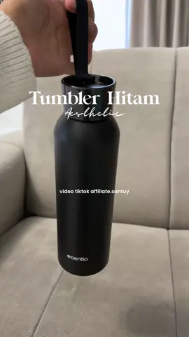 Rekomendasi tumbler hitam matte aesthetic bahan aluminium #ecentio #tumblerecentio #tumbleraesthetic #tumblr #botolminum 