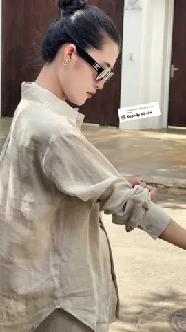 Trả lời @Trang ở japan Linen không dành cho số đông – nó là lựa chọn của những người hiểu giá trị thực sự của sự đơn giản#Camelliars #LinenStyle #KaylaShirt 