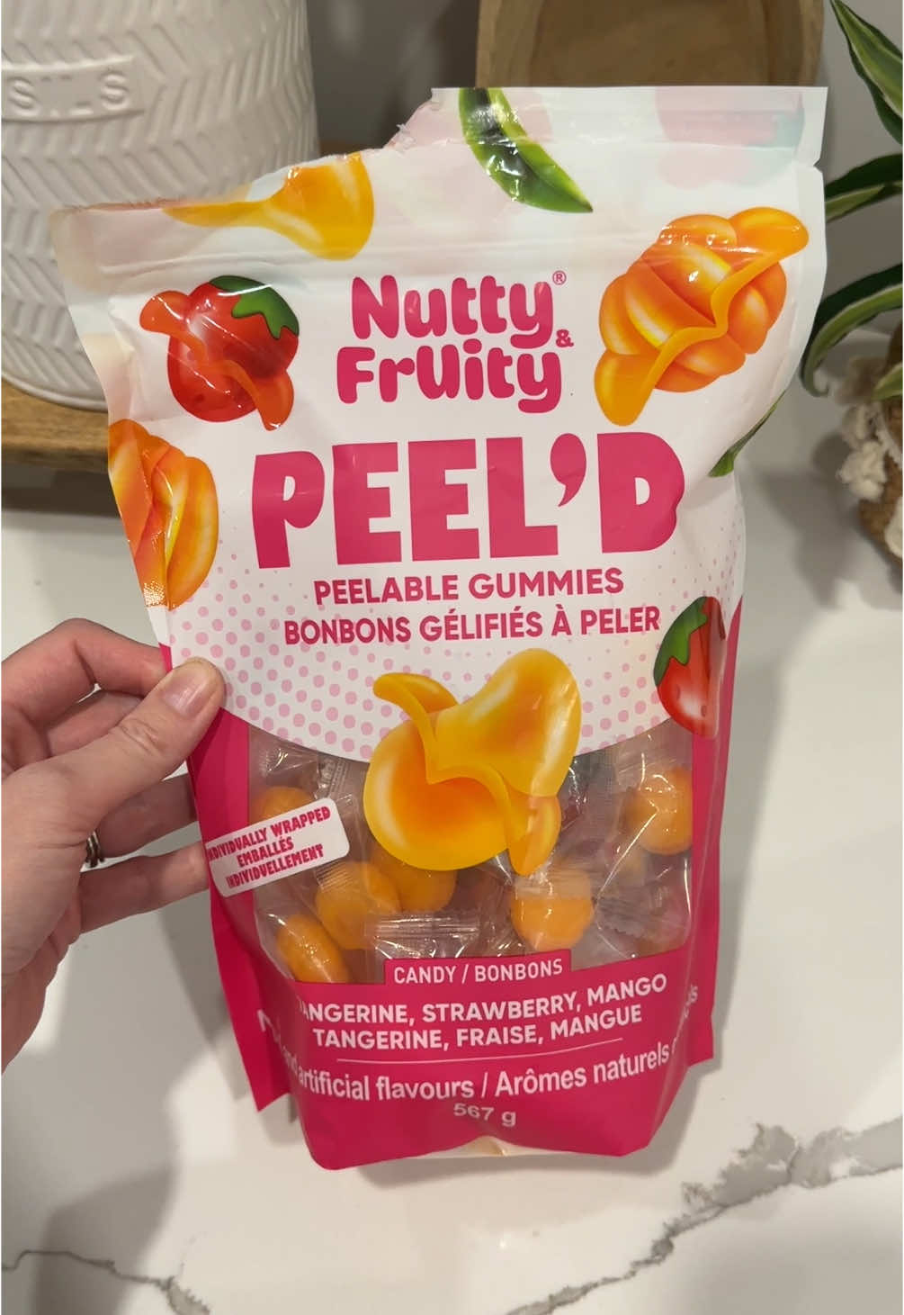 New Costco Canada Find! So fun and full of flavour! #costcocanada #costco #costcofindscanada #costcodeals #costcofinds #costcotiktok #nuttyfruity #peelablegummies 