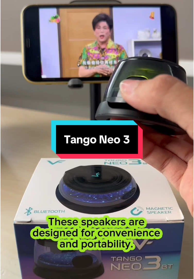 Tango Neo 3 magnetic speaker 🔊🤩 #vinnfiersg #trend #tiktok #vfhost #sgtt #portablespeaker #loudandclear #bluetoothspeaker #chargable #giftidea #outdooractivities #tws 