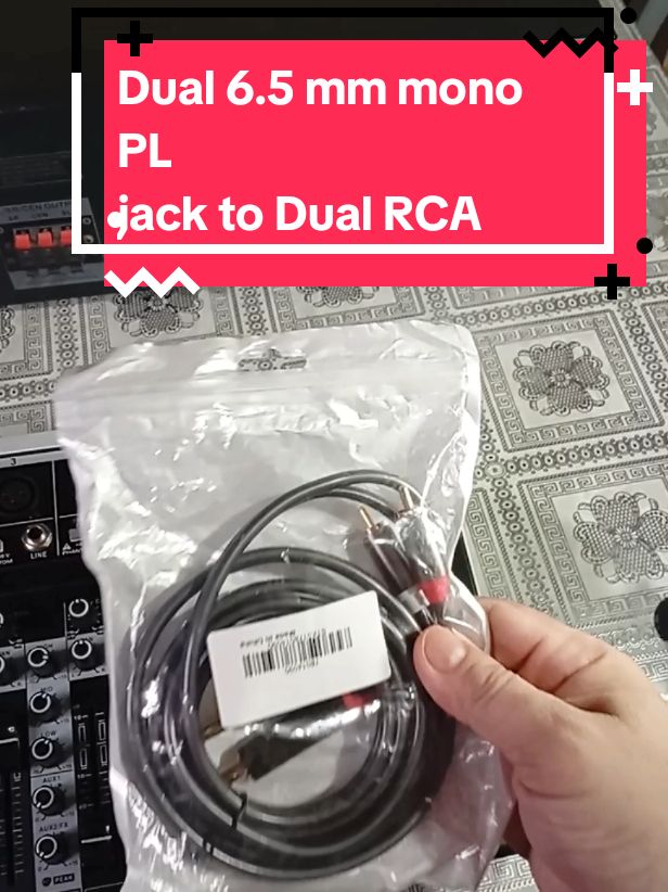 Paano i connect mga Audio mixers to the amplifier.  Gamit po tayo ng high quality cable na dual 6.5 mm  mono PL jack to Dual RCA jack #soundmixer #soundsystem #audio #audiocable #audiomixer #amplifier #howto #tutorial 