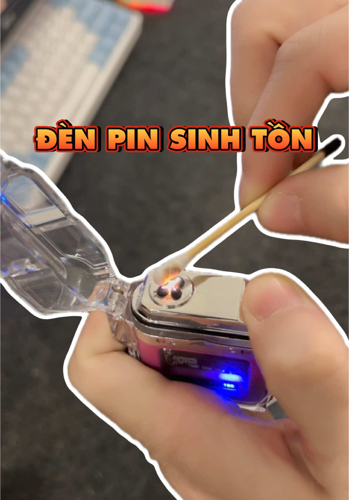 Đèn pin sinh tồn không cần gas, chống nước, có đèn pin #thinhneh 