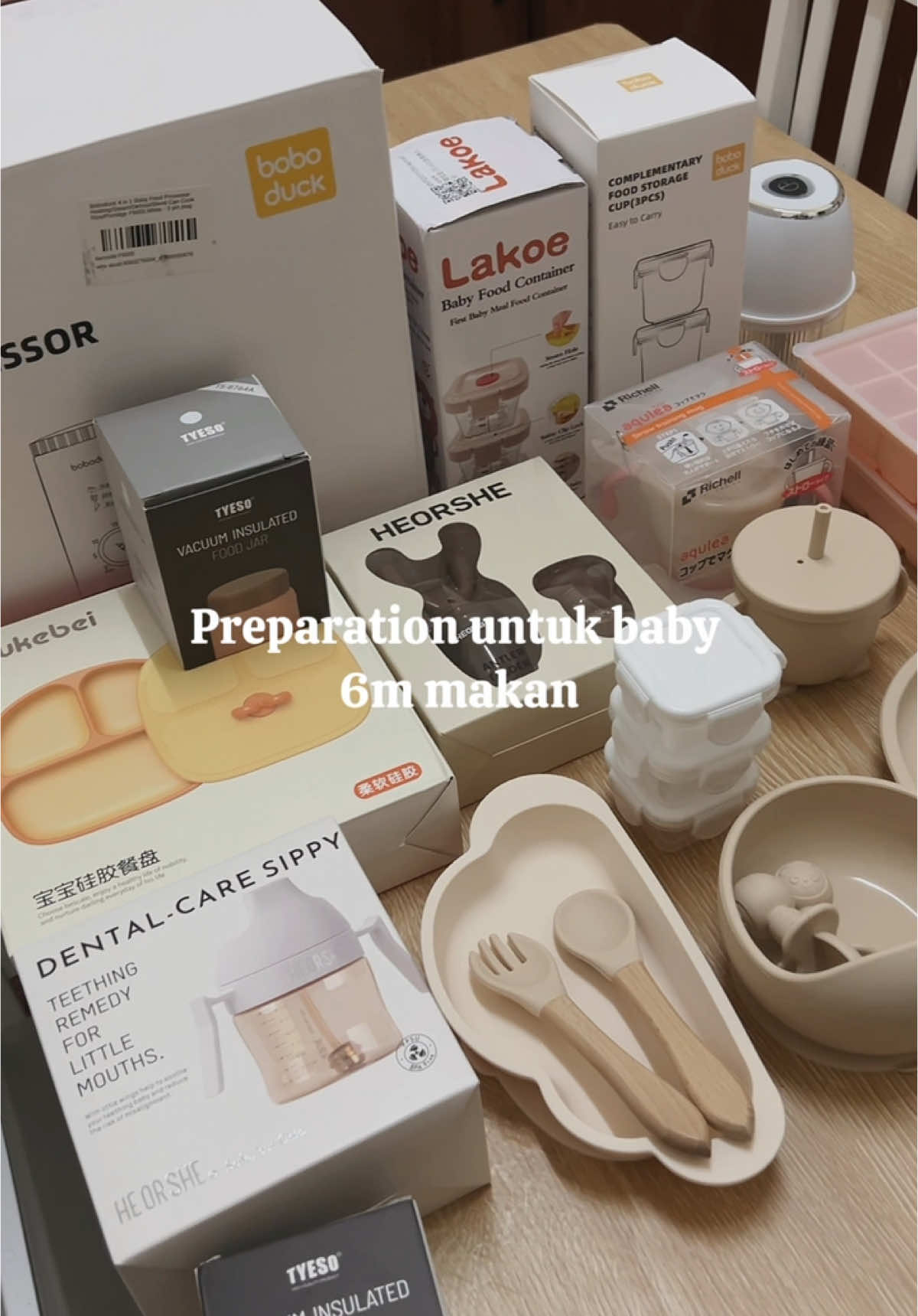 first time mommy mesti excited nak prepare barang baby 6m nak start makan?😍 #preparebarangbaby #baby6month #babymakan #baby6bulan #baby6bulanmakan #checklistkeperluanbaby #babyfeedingset 