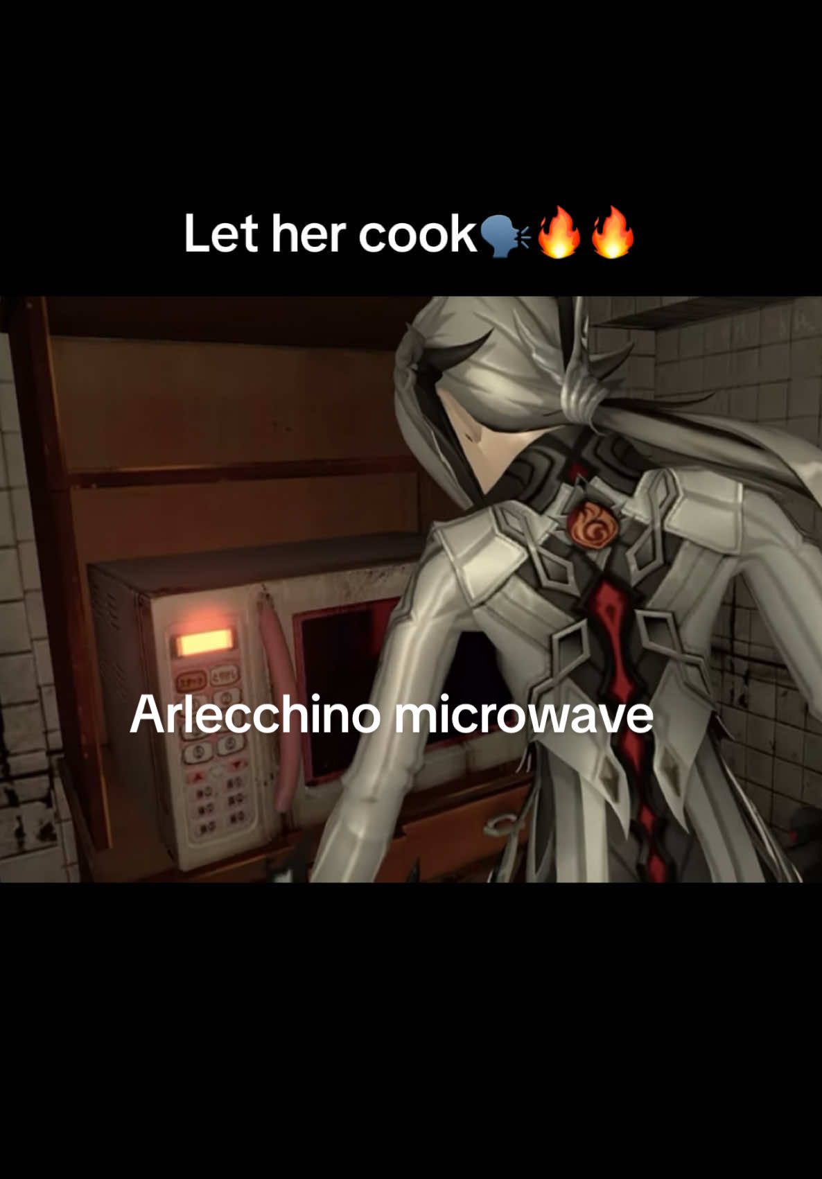 Arlecchino cooks something
