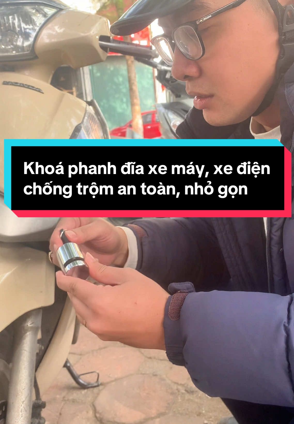 Khoá phanh đĩa chống trộm cho xe máy, xe điện. Giải pháp chống trộm nhỏ gọn, an toàn #khoaxemay #khoaphanhdia #khoachongtrom #khoaxemaychongtrom 