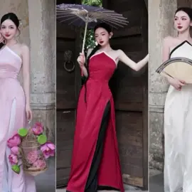 Áo dài cổ yếm phối kiềng xẻ tà A62 (sẵn đệm mút, kèm quần lụa dài 103cm) sang trọng pha lẫn hiện đại dành mặc mùa lễ hội - Akara Closet Dress Kem Women- Tết có giá dưới 289.999₫ Hãy nhanh tay - Khuyến mại kết thúc vào ngày mai!#setxinh #xuhuongtiktok 