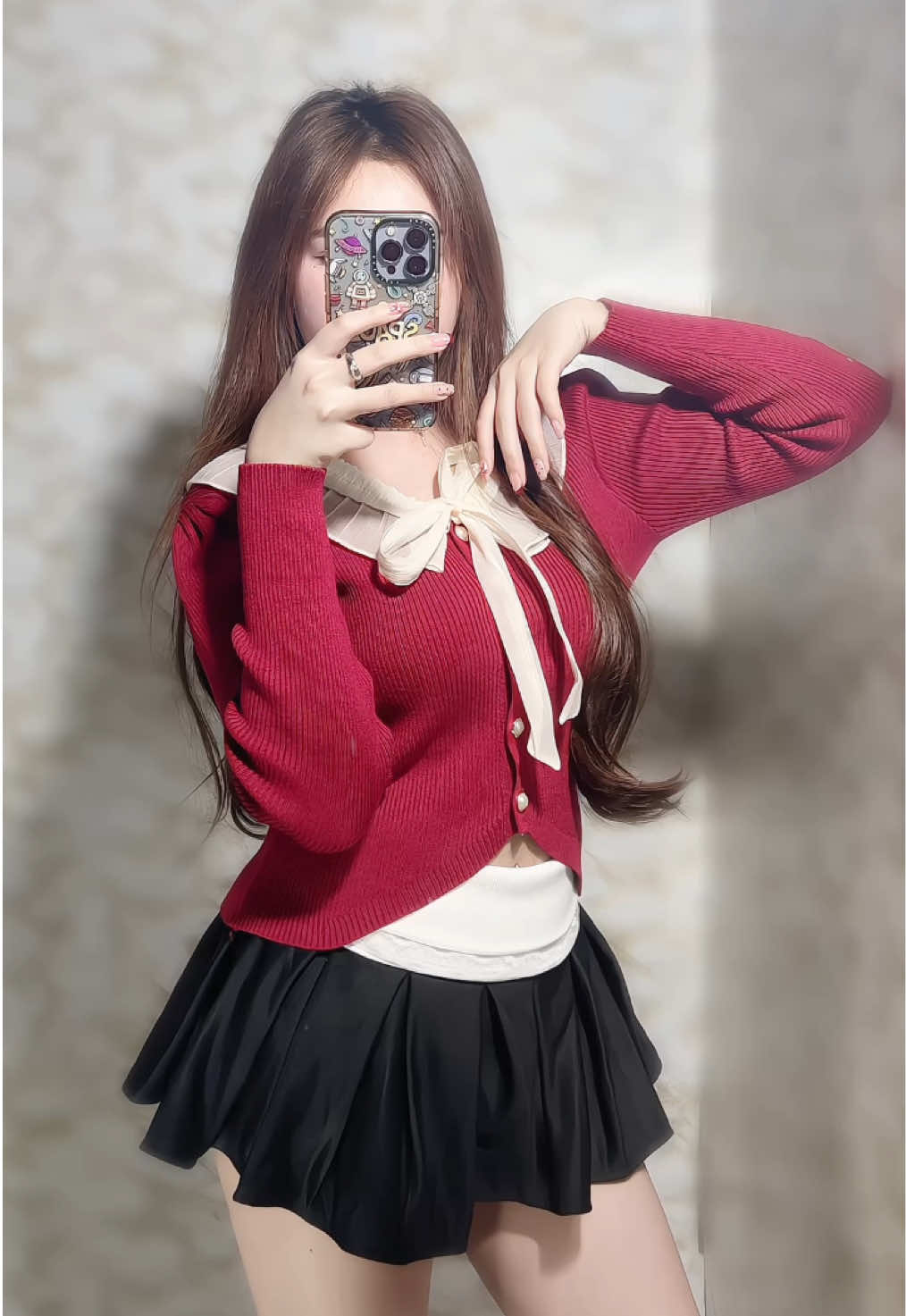 สีแดงที่จริงใจ 🍒✨ #เสื้อแขนยาว #ไอเดียแต่งตัว #OOTD #fyp #เทรนด์วันนี้ #มอกอ #ส่งท้ายปีtiktokshop #เสื้อผ้าแฟชั่น #seo #tiktok #พิกัดในตะกร้า #เสื้อแขนยาว 