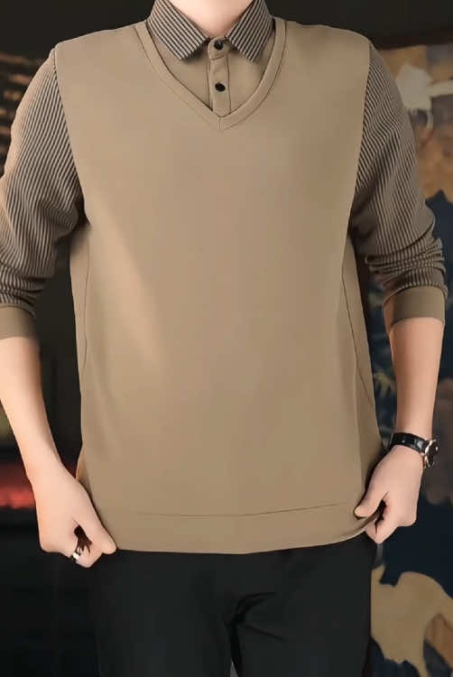 เสื้อโปโลแขนยาวสำหรับผู้ชาย สไ#tiktok #ypfッ #Love #foryou 