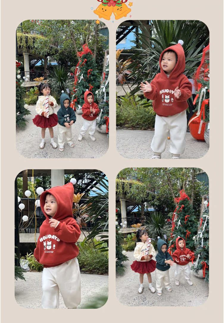 Hoodie Xmas dễ thương vô cùng, bé diện đồ đi chơi lễ thôi mẹ ơi! #obebi #kidfashion #christmas #viral #xuhuong #a423