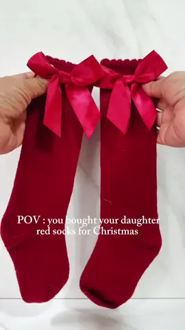 Ang daming colors available 🥰 #redsocks #Socksforkids #Medyas #Schoolsocks #Footwear #ValentinesDayoutfit #Babysocks #Christmassocks  #Giftforkids #Exchangegift #christmasiscoming #sockswithribbon 