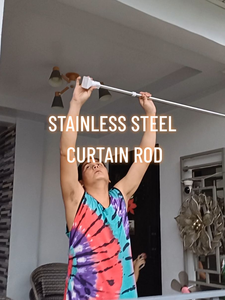 stainless steel curtain rod makapal to bhe good quality talaga as in#curtainrod #curtainholder #stainlesssteelcurtainrod #rod #fyp 