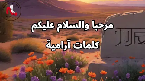 مرحبا والسلام عليكم كلمات آرامية الضليع باللغة السريانية يعلم بان هناك كثبر من الكلمات في اللغة العربية هي من اصل سرياني .... على سبيل المثال إن كلمة 