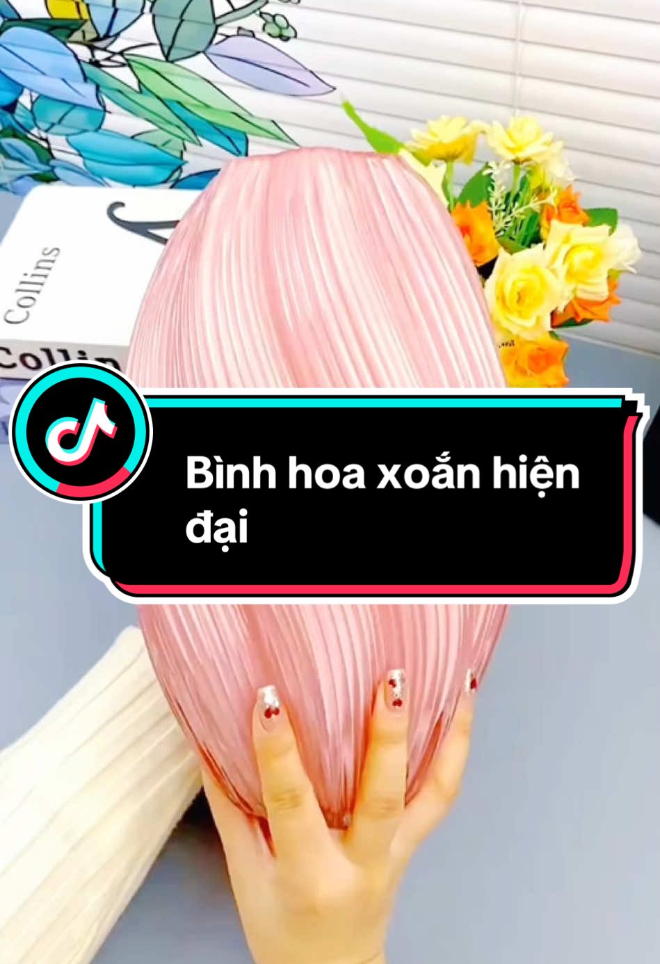 Bình hoa xoắn hiện đại hồng phấn, decor trang trí nhà #binhhoaxoan #xuhuong #tienichgiadinh #nhacuadoisong 