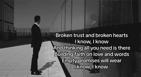 Broken trust and broken hearts I know, I know And thinking all you need is there Building faith on love and words Empty promises will wear I know, I know #kendallroy #succession #impossible #fyp 