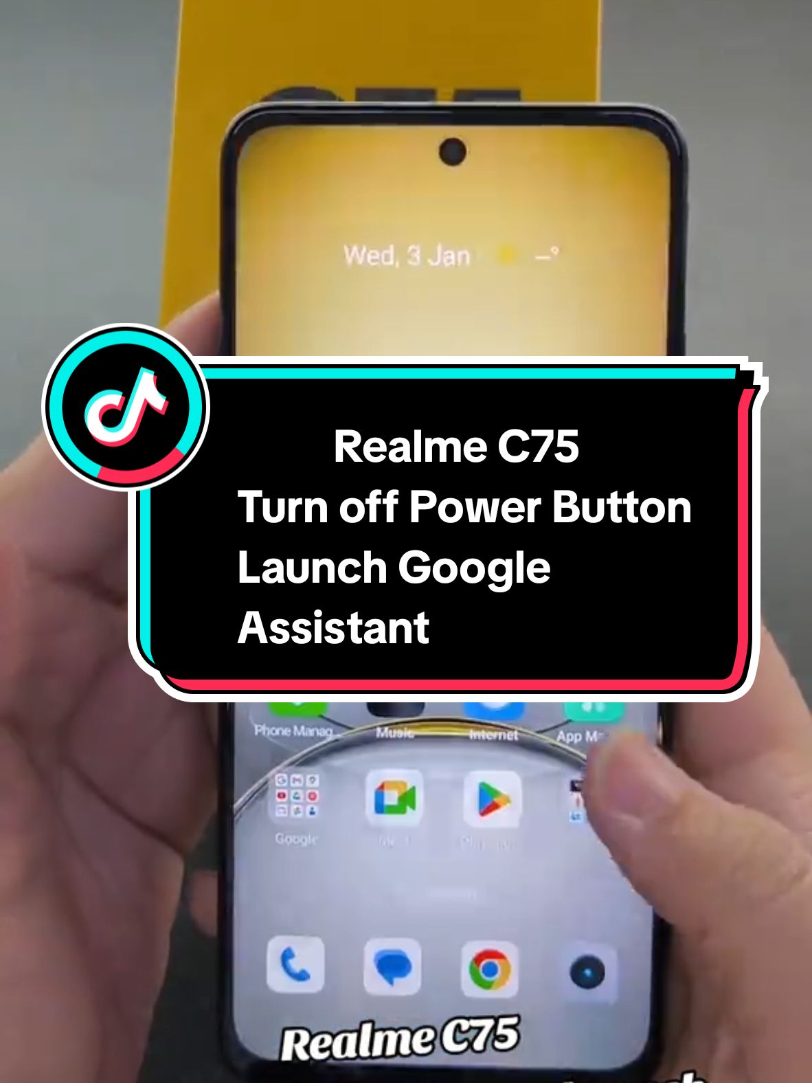 Realme C75 Turn off Power Button Launch Google Assistant #realme #android #smartphone #tiktokshop #shortvideo #foryou #fyp #viralvideo 