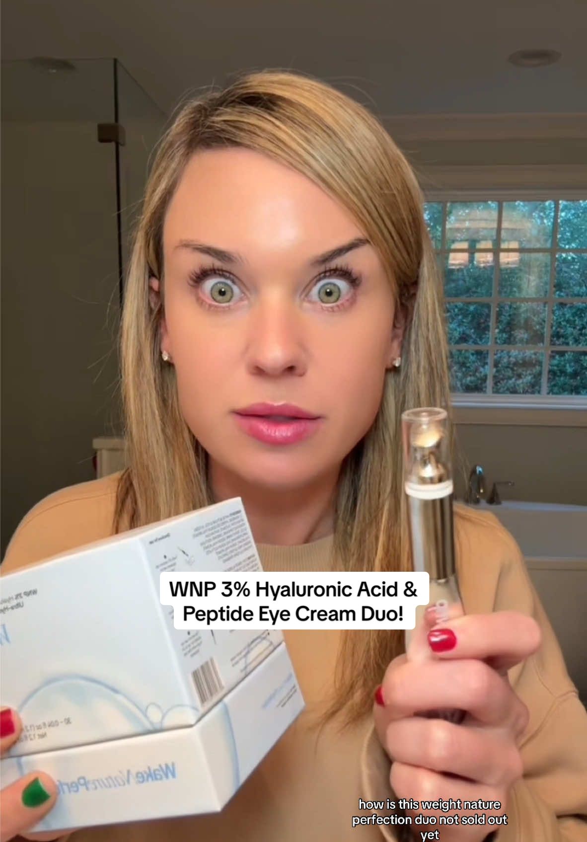 How is this @WNP SKINCARE 3% Hyaluronic acid & Peptide Firming Eye Cream not sold out?!? #hyaluronicacid #eyecream #hyaluronicacidserum #peptideeyecream #hyaluronic #beautyskincare #skincare #antiaging #antiagingskincare #creatorsearchinsights  