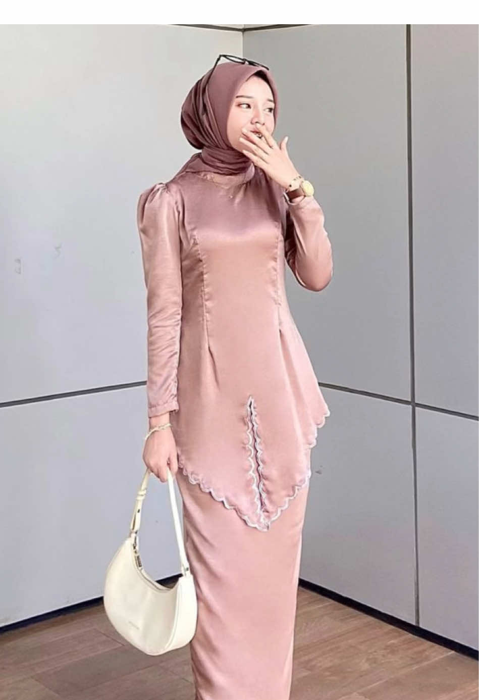 Kurung melayu cantik 🌷 #bajukurung #bajuraya #bajulebaran #outfithijab #CapCut 