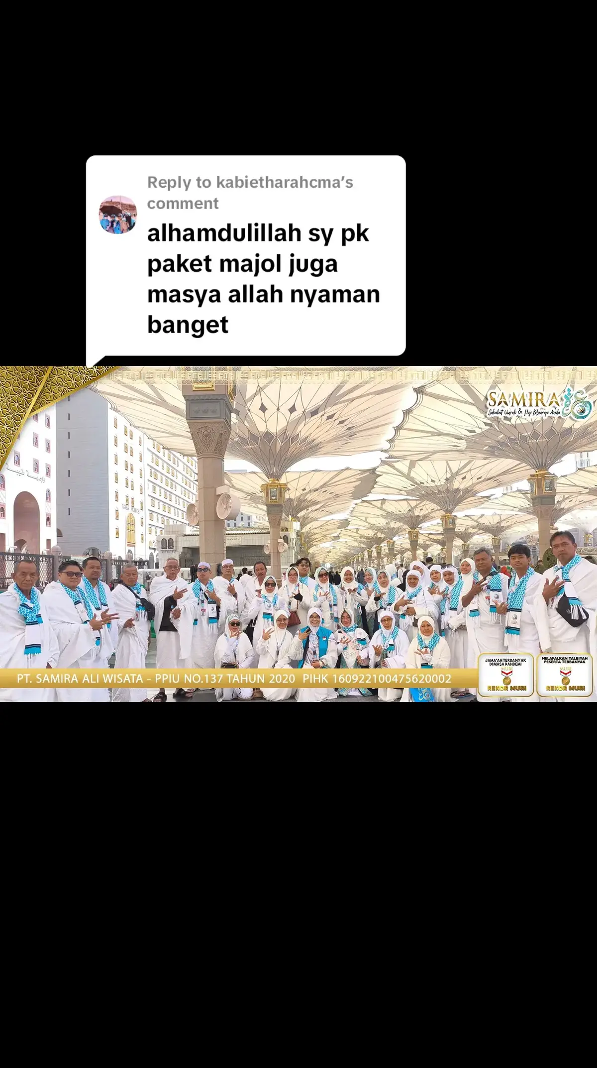 Replying to @kabietharahcmaBarakallah Insyaallah bisa kembali lagi ke tanah suci berkali-kali paket VIP ✨✅ Daftar Umroh Haji sekarang juga sebelum kehabisan seat lagi! : O8-222-13-66-287 (jara). 