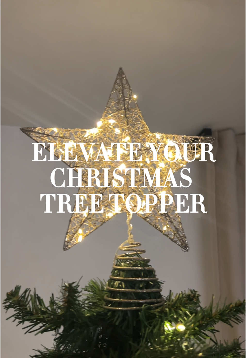 Here’s a quick hack I use to elevate my Christmas tree topper! The star and twinkle lights are both from @Dollarama🎄 #HolidayDecor #ChristmasDecor #ChristmasTree #ChristmasTreeStar #ChristmasTreeTopper