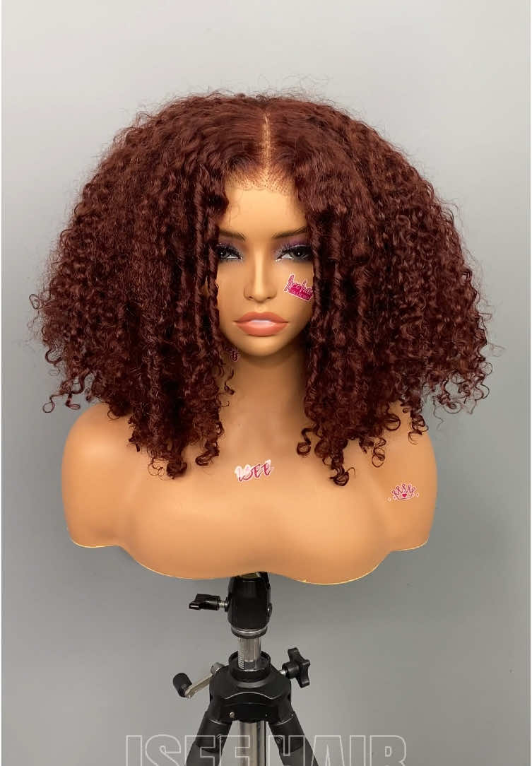 😩🔥my Fav!! #gluelesswig #TikTokShopYearEndSale #reddishbrownwig #kinkycurly 