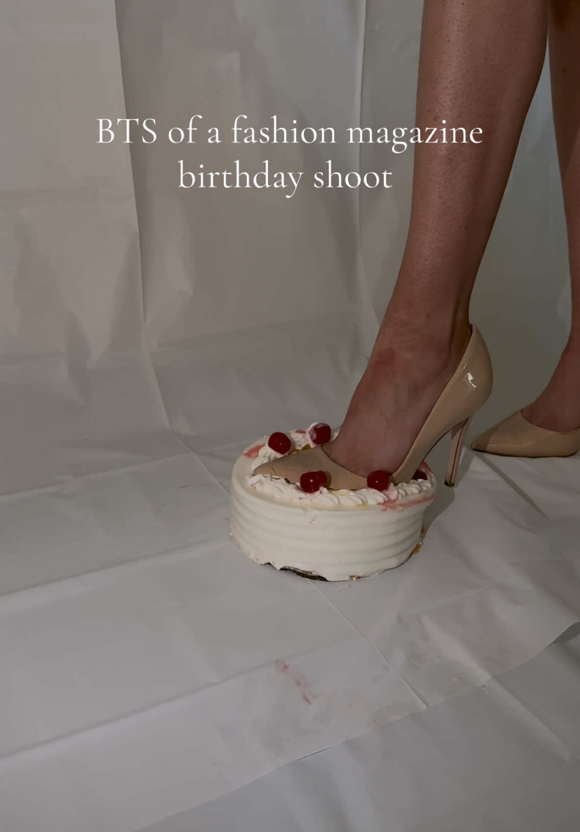 Shooting @thecampusedit turns one …who knew stepping on cake could be so fun! #fashionmagazine #inspo #birthdayparty #cake #fashiontiktok #fashionshoot #style 