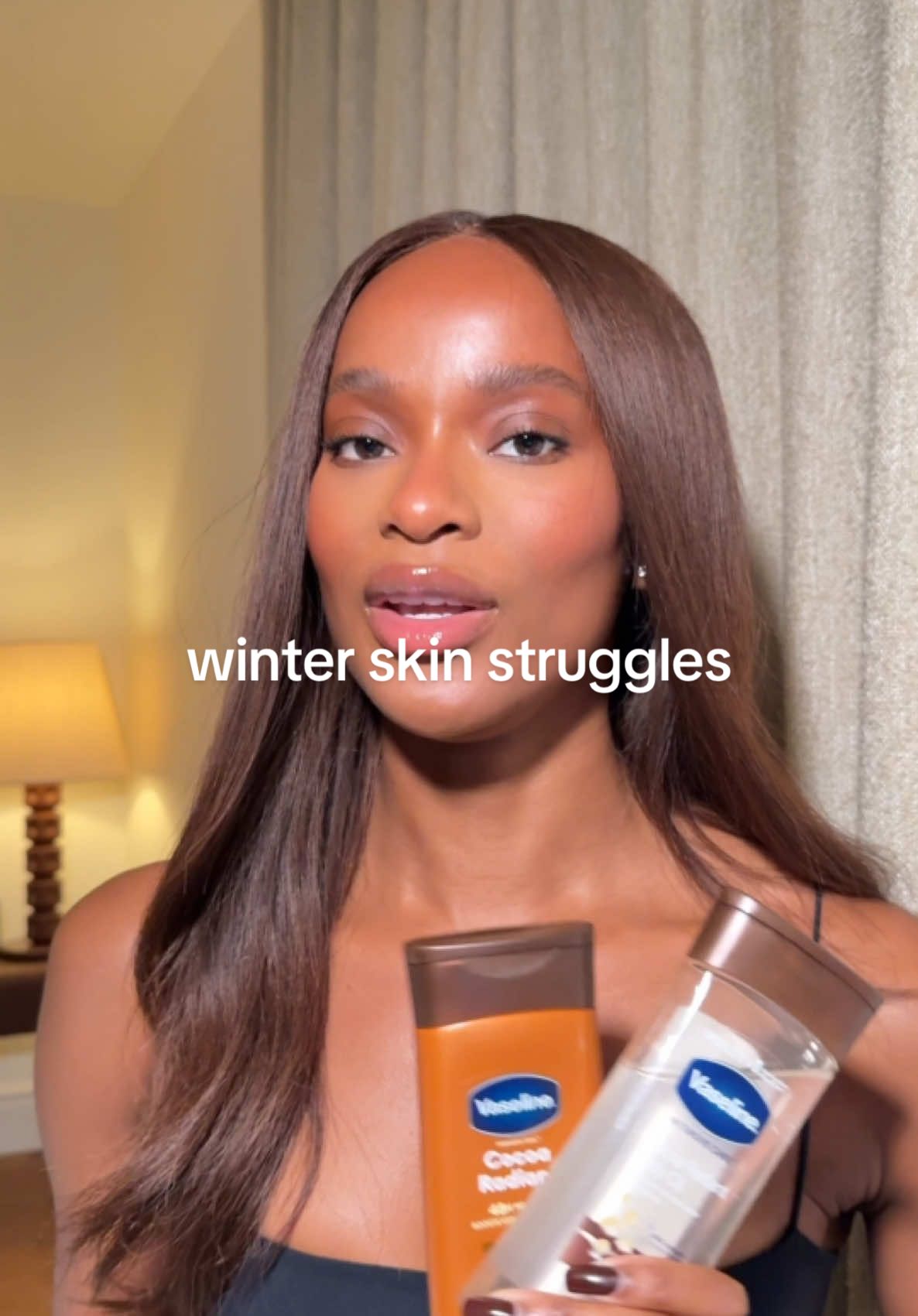 Ad Winter skin struggles? Couldn’t be me. 🫠✨ My ultimate glow-up combo: @Vaseline Cocoa Radiant Body Oil + Body Lotion. No dullness here, just silky smooth, moisturised skin that’s ready to shine all winter long. #IYKYK #VaselineInsider