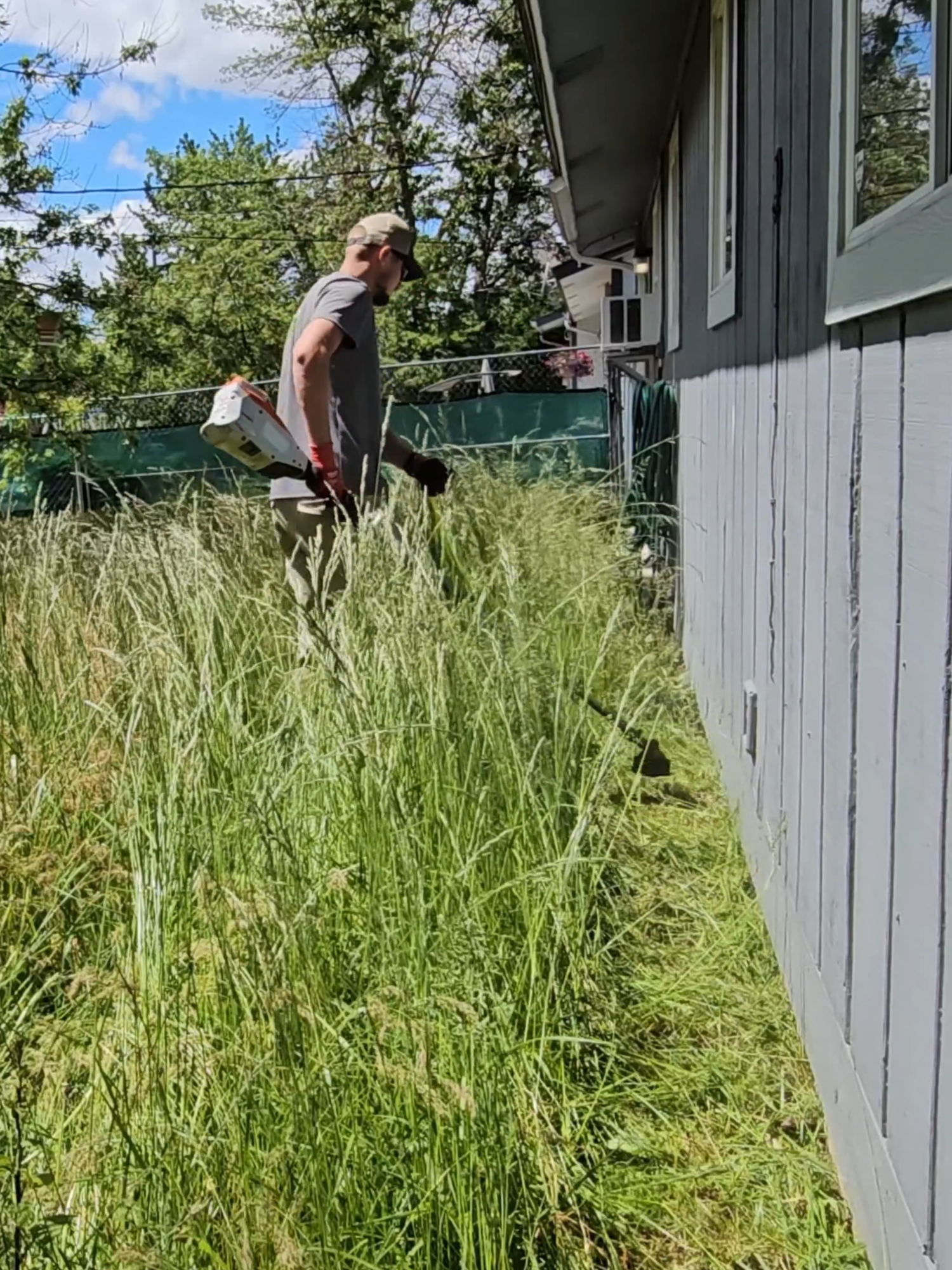Trim Prep Before Mow 🌿 #lawncare