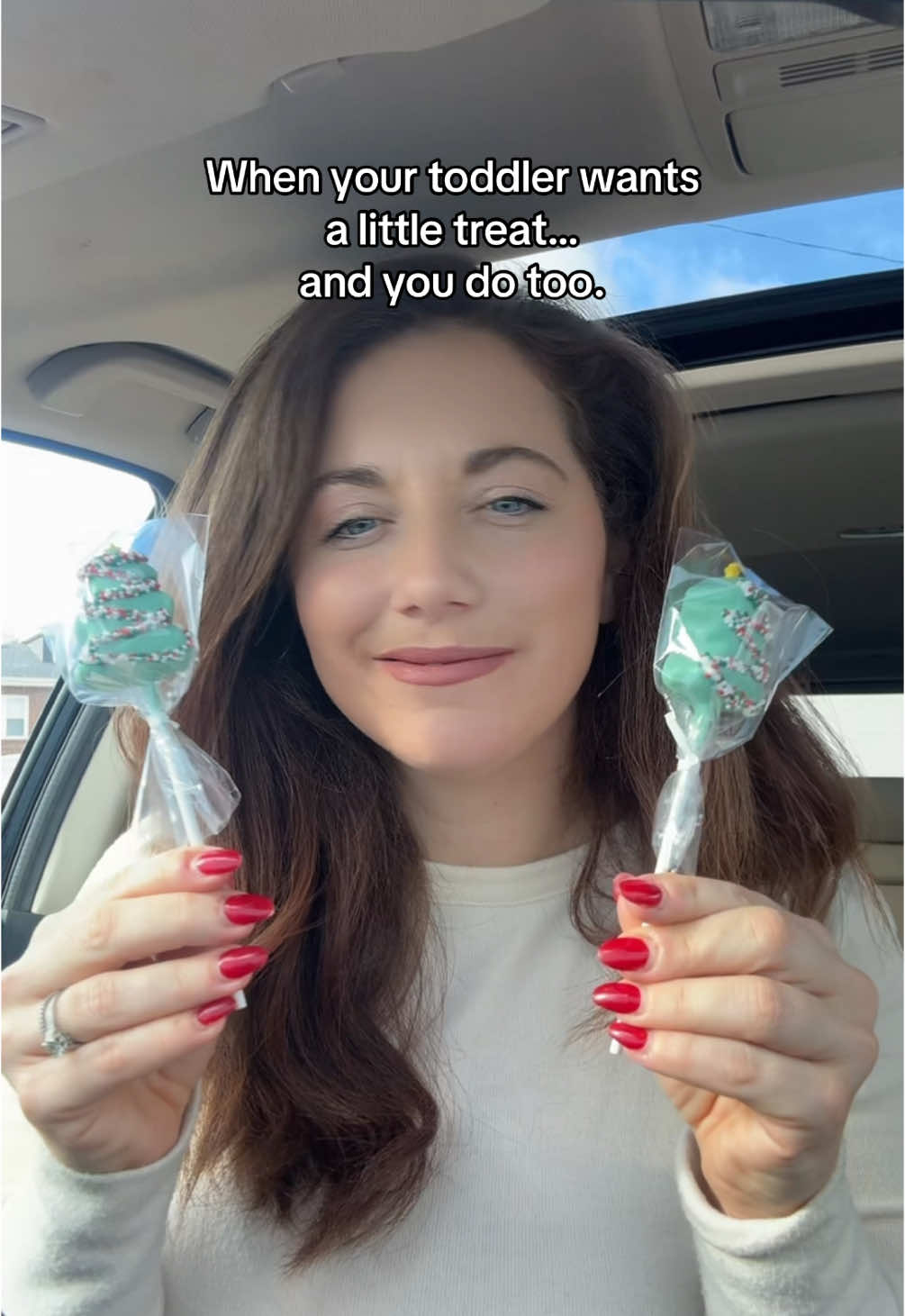 Tis the season to treat your toddler and yourself ❤️ Cutest cake pops from Amys Cake Pop Shop in Webster Groves #supportlocal #shoplocal #momlife #cakepop 