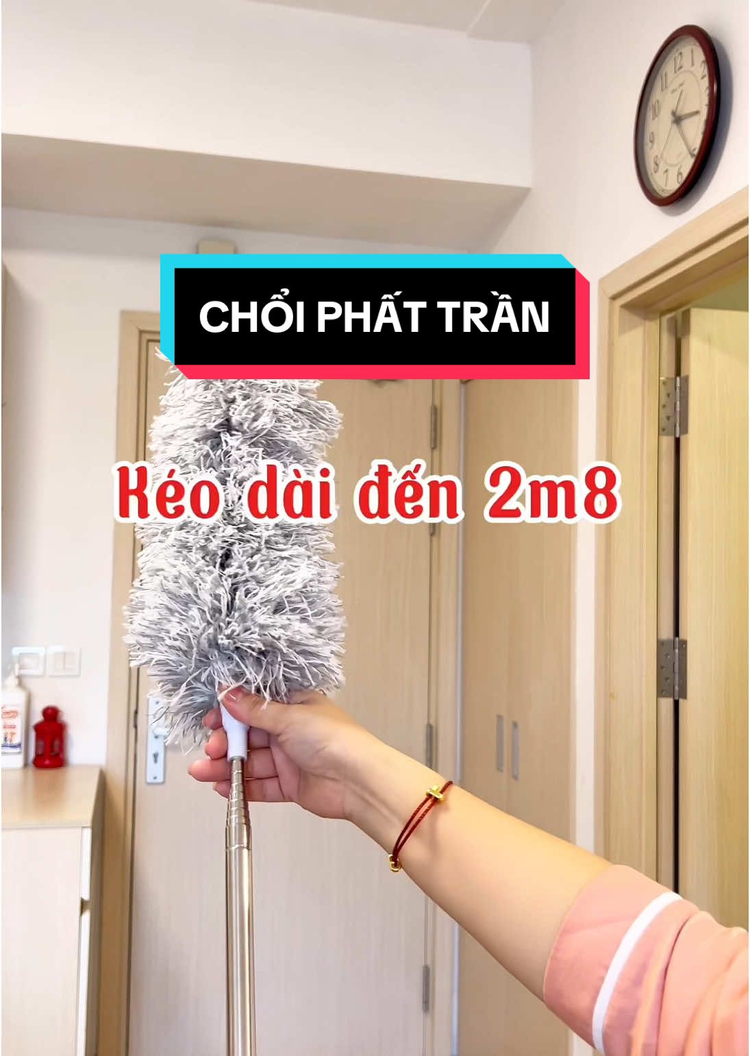 Loại 2.8M chổi phất trần cán rút inox xoay 360 độ đa năng điều chỉnh độ dài quét bụi dễ dàng #choiquettrannha #choiquetmangnhen #choiquettran2m8 #choiquettrannhagapgon #giadungtienich #giadung #nhacuadoisong #quynhmunmun #xuhuong #tetdonnha 