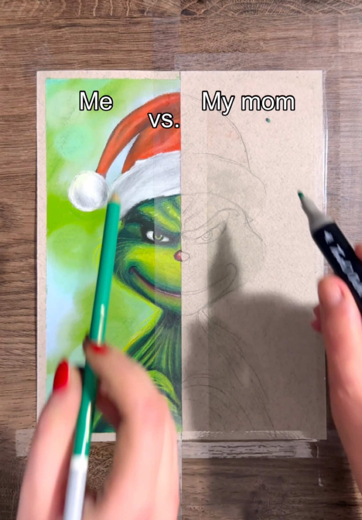 Me vs. My mom 🥰 How did we do? 💚