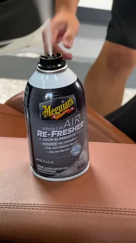 How to get your whole car smelling great! Whole Car Air Re-Fresher - Black Chrome Scent! #meguiars #airrefresher #airfreshener #howto #DIY #automotive #detailer #interior #refresh #CleanTok