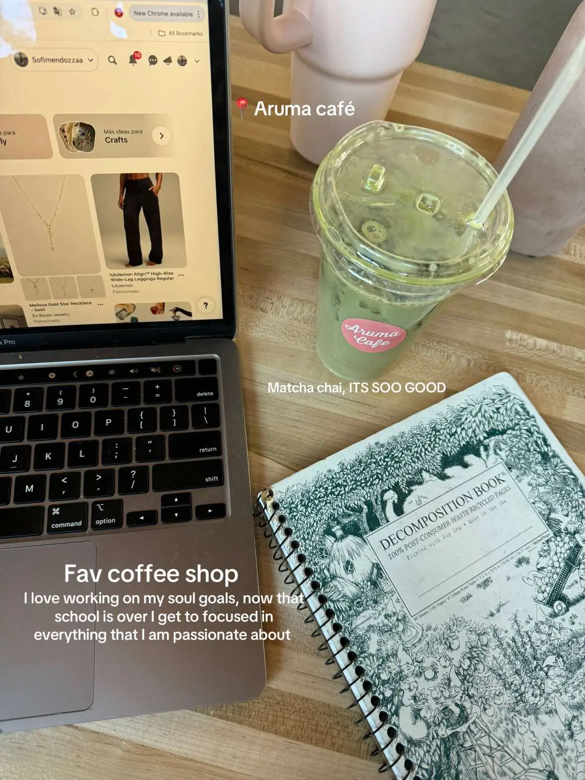 A very needed break! #barre #lululemon #pilates #matcha #coffeeshopAZ #triathlontraining @Marshalls 